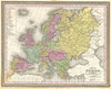 Historic Map : Mitchell Map of Europe, Version 2, 1854, Vintage Wall Art