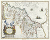Historic Map : Jansson Map of Morocco, Africa, 1660, Vintage Wall Art
