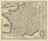 Historic Map : MalteBrun Map of France in Departments, 1828, Vintage Wall Art