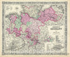 Historic Map : Johnson Map of Northern Germany (Holstein and Hanover), Version 2, 1864, Vintage Wall Art