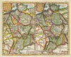 Historic Map : Cluver and Jansson Map of Germany Under Caesar and Trajan, 1661, Vintage Wall Art