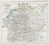 Historic Map : Spruner Antique Map of Germany with ecclasiastical divisions, 1854, Vintage Wall Art