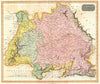 Historic Map : Thomson Map of Germany South of The Mayne River, 1816, Vintage Wall Art
