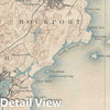 Historic Map : U. S. Geological Survey Chart or Map of Gloucester and Rockport, Massachusetts, 1890, Vintage Wall Art