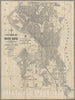 Historic Map : Bemis and Lowman Map or City Plan of Seattle, Washington, 1908, Vintage Wall Art