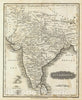 Historic Map : MalteBrun Map of India (Hindoostan), 1828, Vintage Wall Art