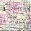 Historic Map : Johnson Map of Iowa and Nebraska, 1861, Vintage Wall Art