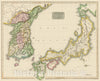 Historic Map : Thomson Map of Japan and Korea, 1815, Vintage Wall Art