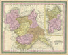 Historic Map : Mitchell Map of The Kingdom of Sardinia and Peidmont, Italy, 1849, Vintage Wall Art