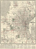 Historic Map : Caspar Map of Milwaukee, Wisconsin, 1909, Vintage Wall Art
