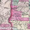 Historic Map : Johnson Map of Minnesota and Dakota, 1863, Vintage Wall Art