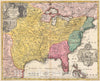 Historic Map : Homann Map of The Mississippi Valley (United States, Louisiana, Texas, British Colonies), 1720, Vintage Wall Art