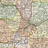 Historic Map : Rand McNally map of Missouri, 1888, Vintage Wall Art