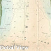 Historic Map : U.S. Coast Survey Map or Chart of Mobile Bay, Alabama, 1851, Vintage Wall Art