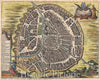 Historic Map : Van der Aa Map and View of Moscow, Russia, 1719, Vintage Wall Art