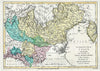 Historic Map : Wilkinson Map of Northeast Italy and The Estates of Venice, 1794, Vintage Wall Art