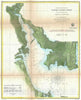 Historic Map : U.S. Coast Survey Map or Chart of The North Landing River and Currituck Sound, Virginia, 1861, Vintage Wall Art