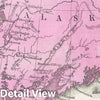 Historic Map : Mitchell Map of Alaska, 1867, Vintage Wall Art