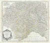 Historic Map : Vaugondy Antique Map of Western Lombardy w/Savoy, Piedmont and Milan, Italy, 1750, Vintage Wall Art