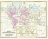 Historic Map : Rand McNally Map of The World's Oceans and Ocean Currents, 1866, Vintage Wall Art