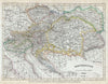 Historic Map : Meyer Map of Austria, 1849, Vintage Wall Art