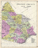 Historic Map : Century Map of Orange County, New York, 1912, Vintage Wall Art