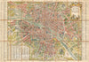 Historic Map : Esnauts and Rapilly Case Map of Paris, France, 1781, Vintage Wall Art