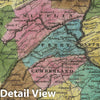 Historic Map : Benton Pocket Map of Pennsylvania, New Jersey and Delaware, 1833, Vintage Wall Art
