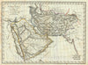 Historic Map : Mollo Map of Persia and Arabia, 1818, Vintage Wall Art