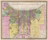 Historic Map : Mitchell Map Philadelphia, Pennsylvania, 1850, Vintage Wall Art
