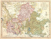 Historic Map : Wilkinson Map of Upper Rhine, Lower Rhine and Franconia, Germany, 1794, Vintage Wall Art