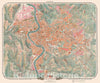 Historic Map : Trabacchi Antique Map of Rome, Italy, 1920, Vintage Wall Art