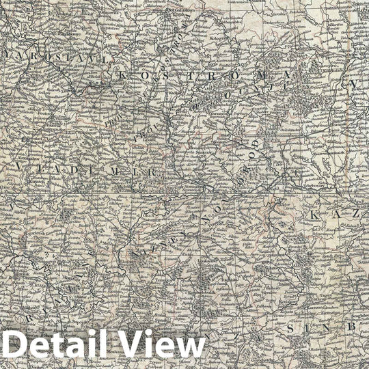 Historic Map : Faden and Nantiat Antique Map of Russia in Europe, 1808, Vintage Wall Art