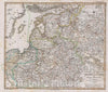 Historic Map : Perthes Antique Map of Russia and The Baltic Countries, 1853, Vintage Wall Art