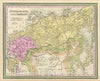 Historic Map : Mitchell Map of Russia in Asia, 1849, Vintage Wall Art
