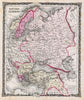 Historic Map : Colton Map of Russia and Eastern Europe, 1858, Vintage Wall Art
