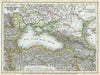 Historic Map : Meyer Map of The Black Sea and Adjacent Countries, 1852, Vintage Wall Art