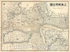 Historic Map : Japanese Asahi Shimbun PreWorld War II Map of Shanghai, China, 1937, Vintage Wall Art