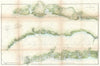 Historic Map : U.S. Coast Survey Chart or Antique Map of The Coast of Georgia and South Carolina, 1861, Vintage Wall Art