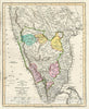 Historic Map : Wilkinson Map of Southern India, 1792, Vintage Wall Art