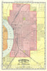 Historic Map : Rand McNally Map or Plan of St. Joseph, Missouri, 1892, Vintage Wall Art