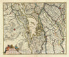 Historic Map : De Wit Map of Southern Holland (The Netherlands), 1721, Vintage Wall Art