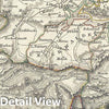 Historic Map : Black Map of Switzerland, Version 2, 1844, Vintage Wall Art