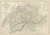 Historic Map : Delamarche Map of Switzerland, Version 2, 1843, Vintage Wall Art