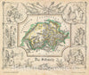 Historic Map : Lowenberg Whimsical Map of Switzerland, 1846, Vintage Wall Art