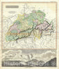 Historic Map : Thomson Antique Map of Switzerland, 1817, Vintage Wall Art
