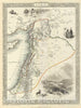 Historic Map : Tallis and Rapkin Map of Syria, 1851, Vintage Wall Art