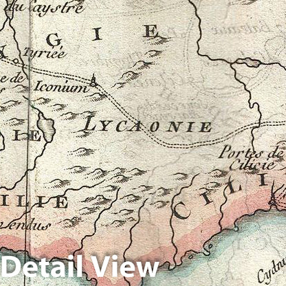 Historic Map : Delisle de Sales Map of The Retreat of The Ten Thousand Greeks, 1770, Vintage Wall Art