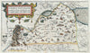 Historic Map : Adrichem Antique Map of The Tribe of Naphtali, Israel (Sea of Galilee, Golan Heights, and Lands North) Version 2, 1590, Vintage Wall Art