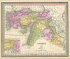 Historic Map : Mitchell Map of Turkey in Asia (Palestine, Syria, Iraq, Turkey), 1849, Vintage Wall Art
